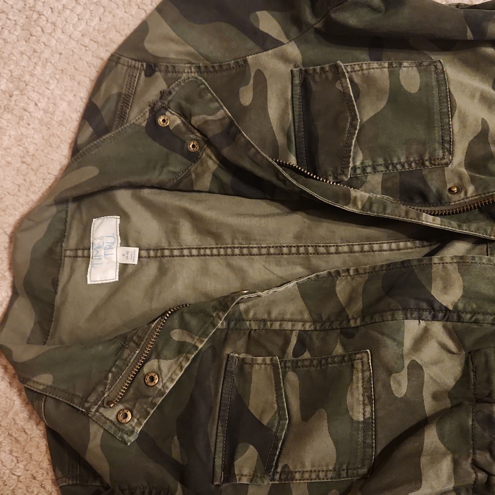 Time and Tru Green Utility Jacket - Picture 2 of 8